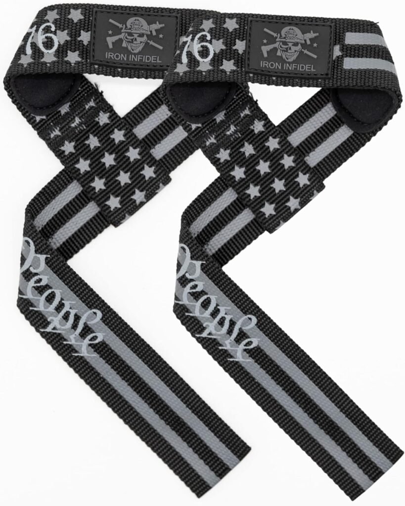 Iron Infidel Weight Lifting Straps- Wrist Straps for Weight Lifting, Deadlifting, Exercise, Strength Training, Olympic Lifts- Pair of Gym Straps for Grip Strength On Heavy Lifts