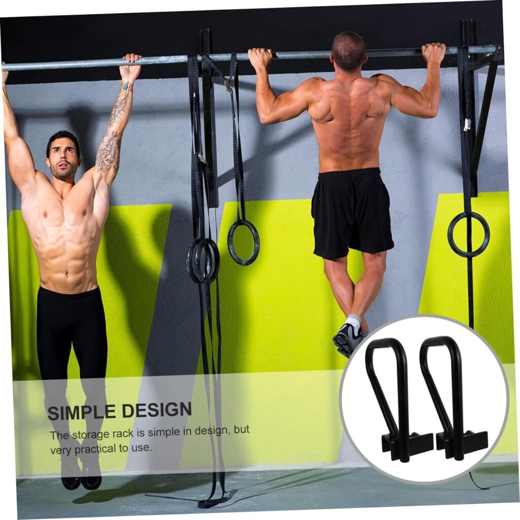 Kisangel 2pcs Pull up Handles Wall Mount Chin up Bar Tension Rod Holder Strength Training Pull- up Bars Frame Holder Home Fitness Equipment Pull-up Trainer Tools Rowing Machine Iron Pulley