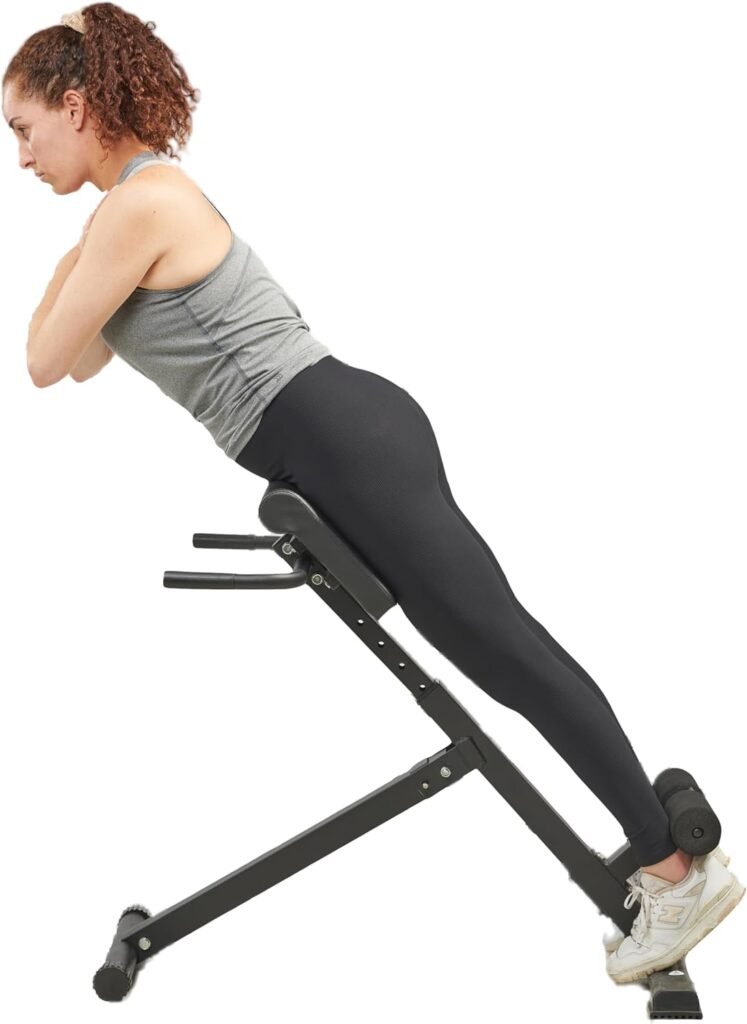 Lifepro Roman Chair Hyperextension Bench, Back Extension Bench Machine for Glute, Hamstring and Lower Back, Multipurpose Adjustable Exercise Equipment, Foldable for Home Gym Fitness