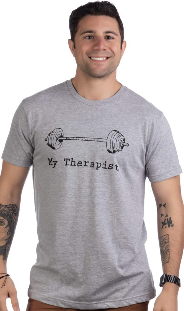 My Therapist (Barbell) | Funny Workout Working Out Weight Lifting Lifter Joke Man T-Shirt