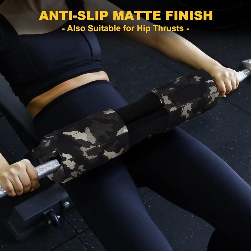 POWER GUIDANCE Barbell Squat Pad - Neck  Shoulder Protective Pad Built-in Velcro Straps and Anti-Skid Points for Squats