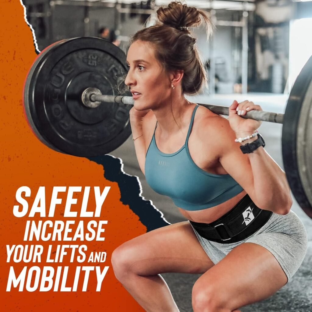 ProFitness Weight Lifting Belt for Women (4 Wide) - Comfortable Workout Weight Lifting Belt for Men - Womens Weight Lifting Belts for Squat  Deadlift Weightlifting Belt for Men Women - Back Support