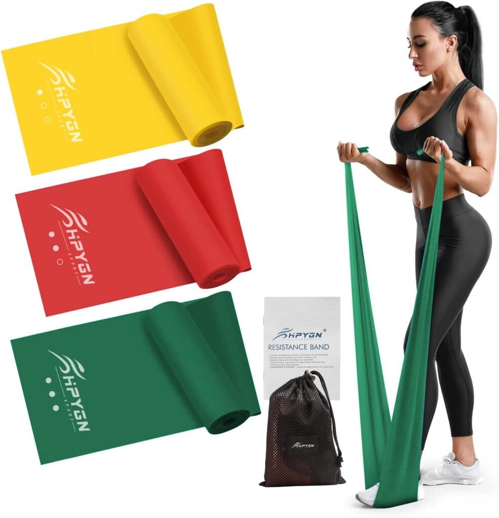 Resistance Bands, Exercise Bands, Physical Therapy Bands for Strength Training, Yoga, Pilates, Stretching, Stretch Elastic Band with Different Strengths, Workout Bands for Home Gym