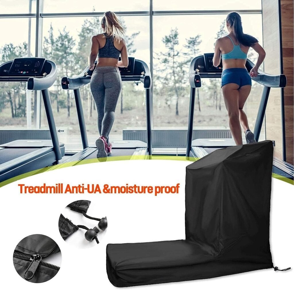 Rilime Treadmill Cover, Waterproof Running Machine Protective Cover, Dustproof Treadmill Covers with Zipper for Home Gym Indoor Outdoor(81”L x 37”W x 67”H)