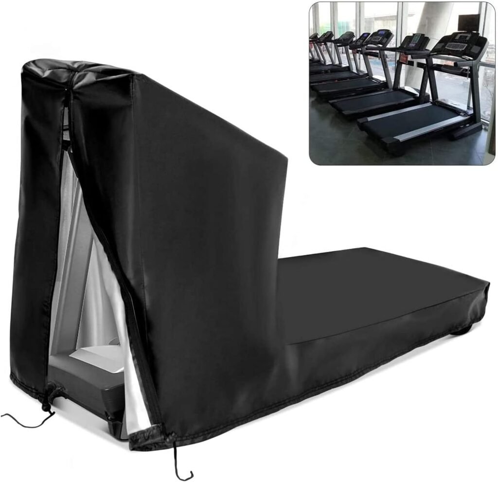 Rilime Treadmill Cover, Waterproof Running Machine Protective Cover, Dustproof Treadmill Covers with Zipper for Home Gym Indoor Outdoor(81”L x 37”W x 67”H)