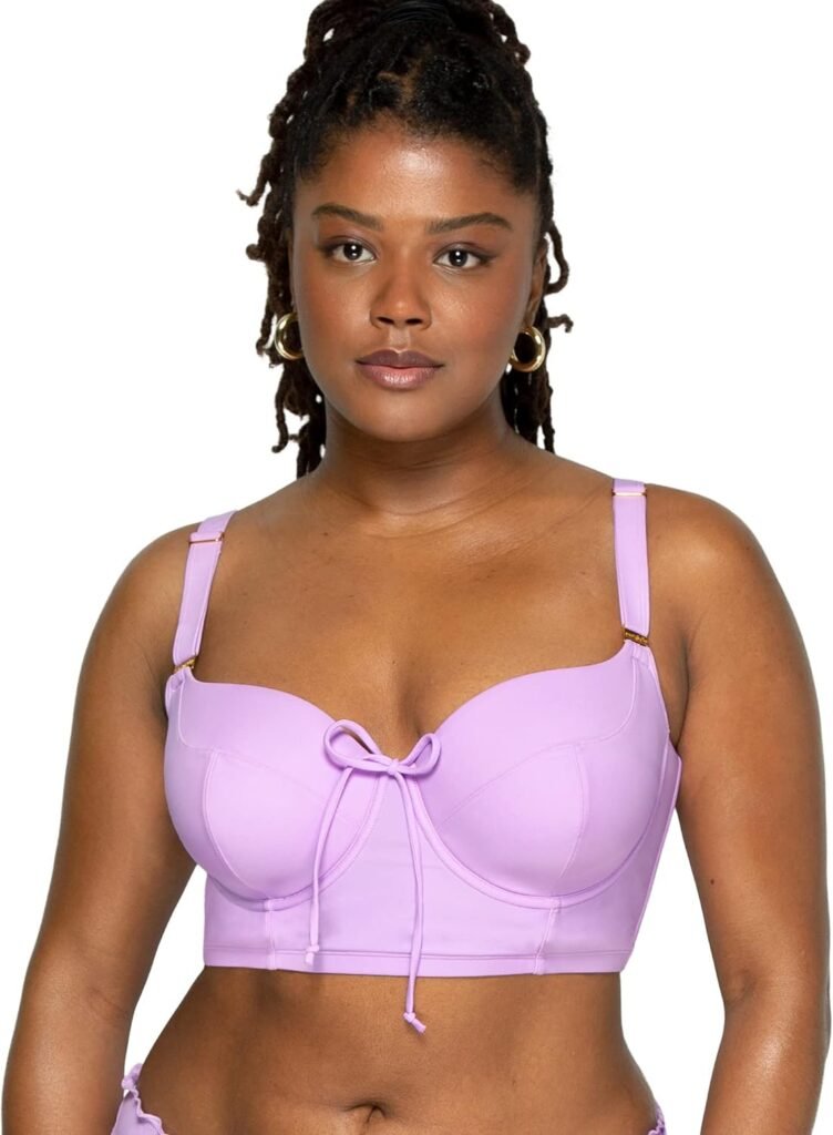 Smart  Sexy Womens Plus-Size Long Lined Underwire Bikini Top