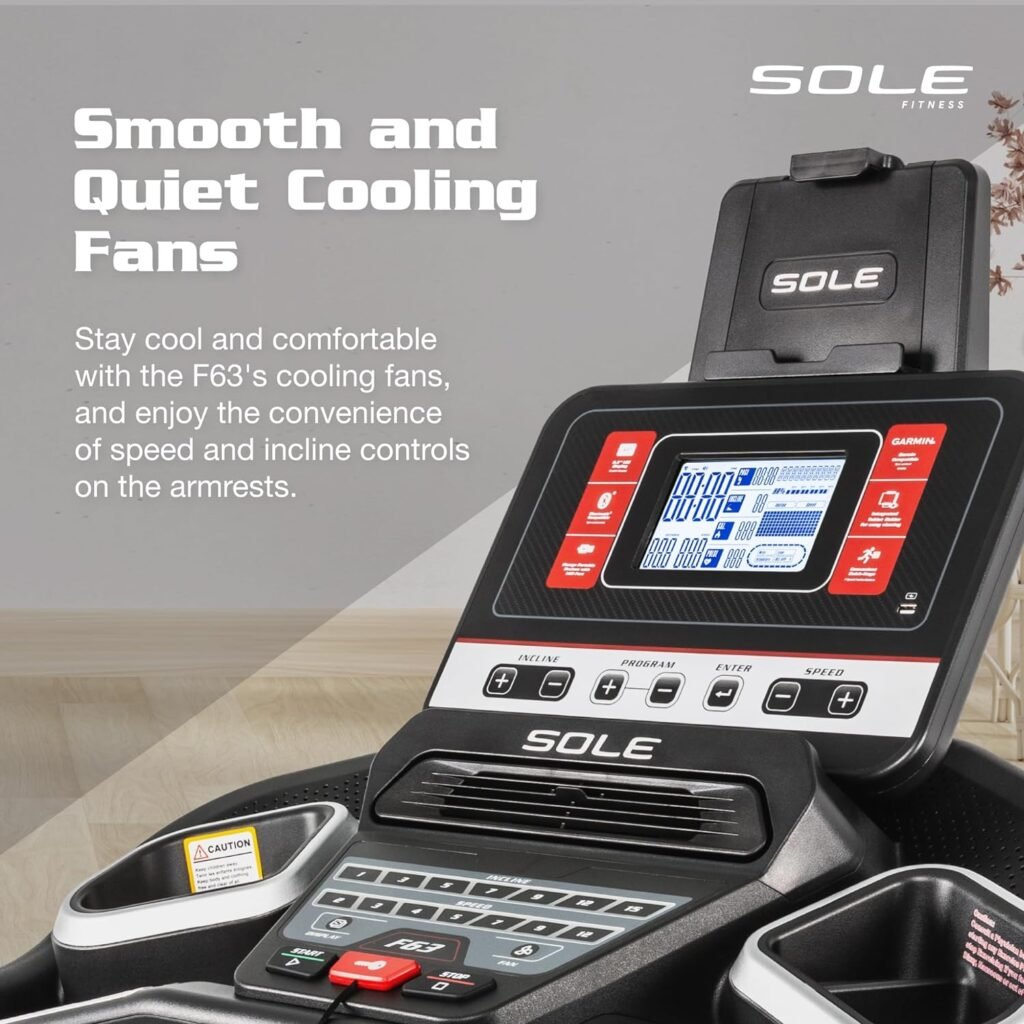 SOLE Fitness F63, F65, F80, F85, TT8 Treadmill with Incline, Bluetooth, Foldable Treadmill Option, Treadmills for Home, Work from Home Fitness, Running and Walking Treadmill