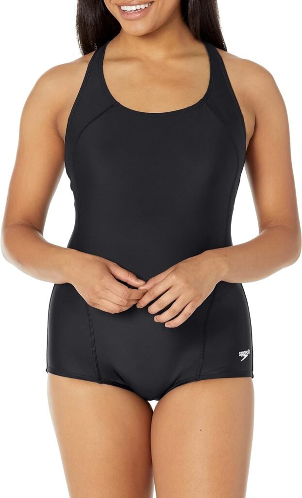 Speedo Womens Swimsuit One Piece PowerFlex Princess Seam Ultraback Conservative Cut