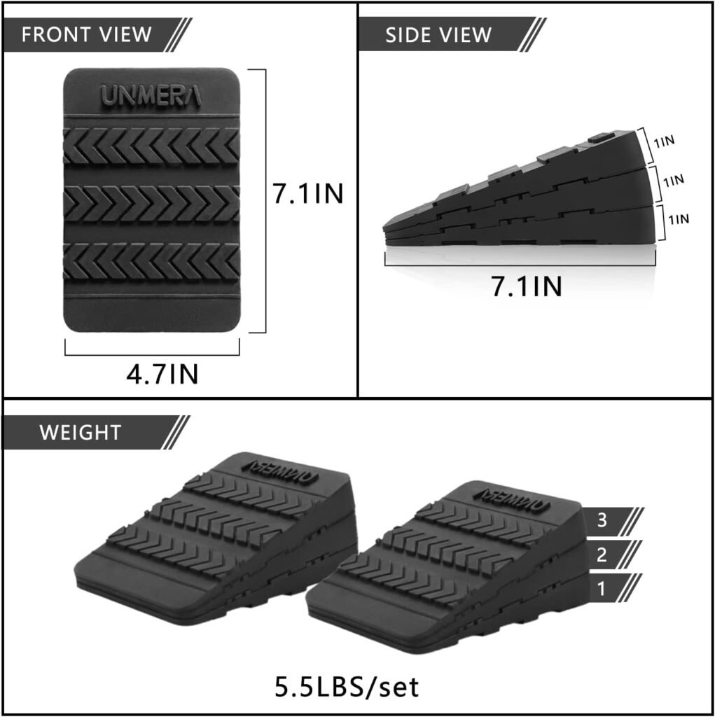 Squat Wedge Block 6PCS Adjustable Non-Slip Rubber Squat Ramp,Squat Wedge for Heel Elevated Squat,Weight Lifting,Calf Stretcher, Deadlift Squat Improve Mobility Balance and Strength Performance