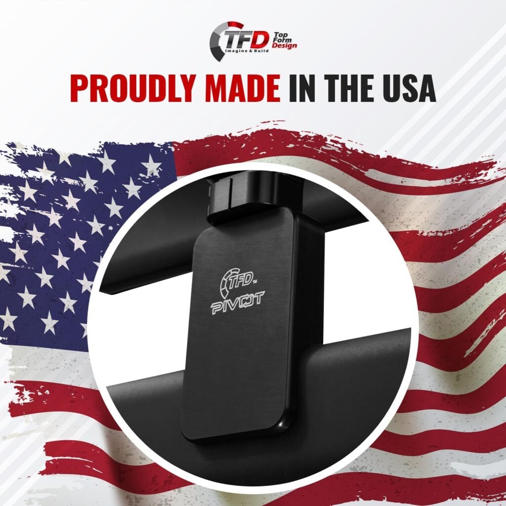 TFD The Pivot-T Compatible with Peloton Tread - Rotate Your Monitor 360° w/The Ultimate Peloton Swivel Mount - Made w/Hard Anodized Materials for Your Peloton Treadmill - Peloton Accessories