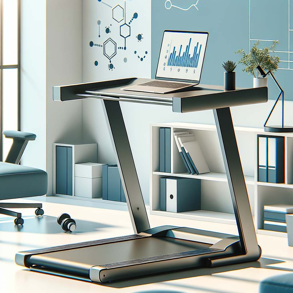 Treadmill Desk Attachment- Bamboo Workstation Stand for Laptop, Tablet and Phone with Adjustable Tray