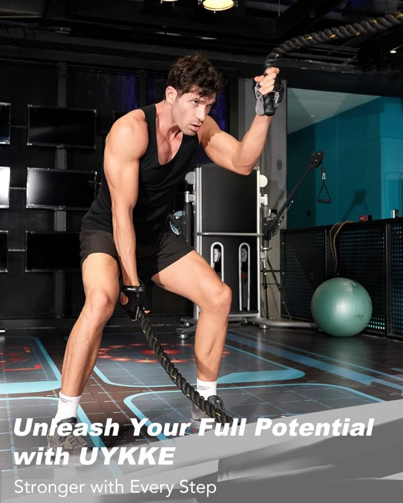 UYKKE Workout Gloves for Men and Women, Exercise Gloves for Weight Lifting, Cycling, Gym, Training, Breathable and Snug Fit