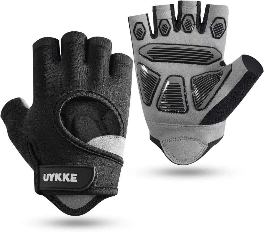 UYKKE Workout Gloves for Men and Women, Exercise Gloves for Weight Lifting, Cycling, Gym, Training, Breathable and Snug Fit