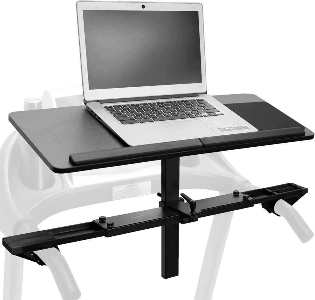 VIVO Universal Wooden Laptop Treadmill Desk, Adjustable Ergonomic Notebook Mount Stand for Treadmills, Includes Mouse Pad and Wrist Support, Stand-TDML4