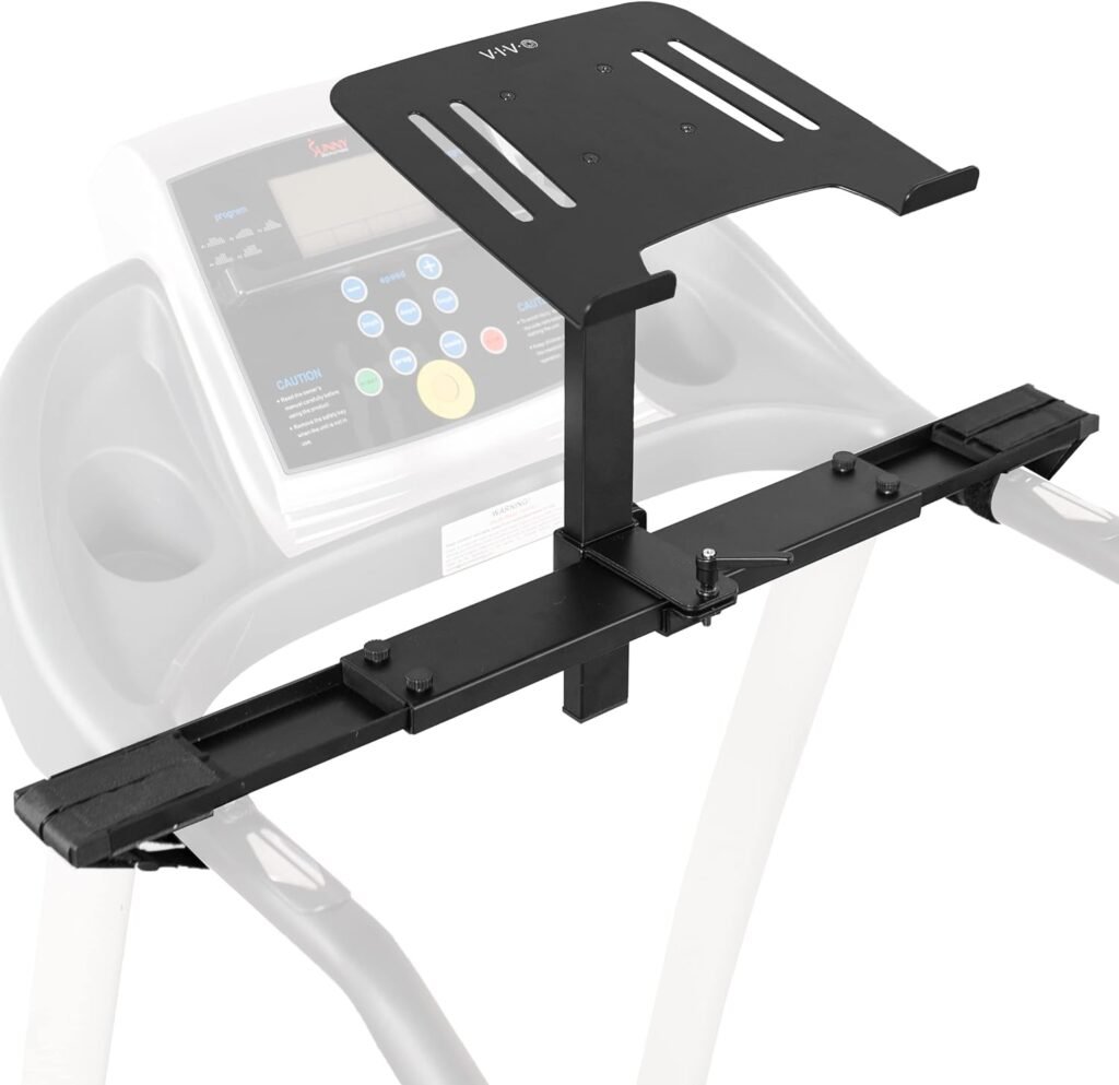 VIVO Universal Wooden Laptop Treadmill Desk, Adjustable Ergonomic Notebook Mount Stand for Treadmills, Includes Mouse Pad and Wrist Support, Stand-TDML4