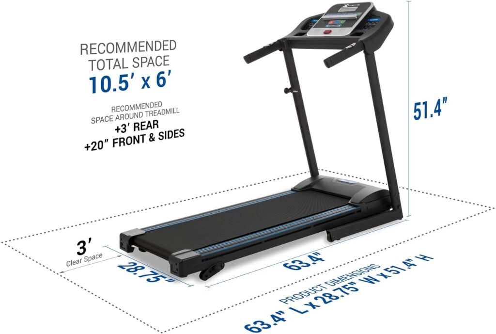 XTERRA Fitness TR Folding Treadmill, 250 LB Weight Capacity