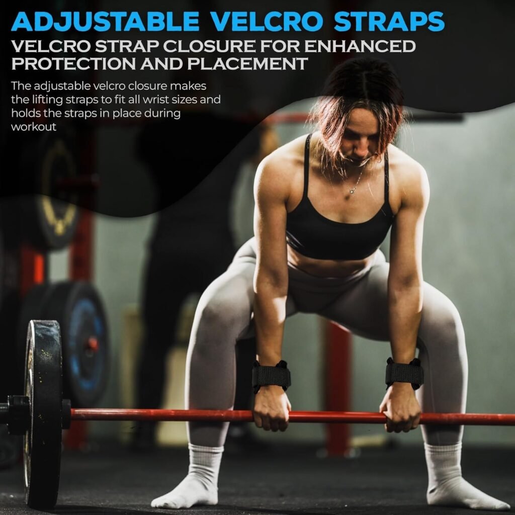 YAGHZU Weight Lifting Grips with Wrist Straps, Non Slip Lifting Straps for Weightlifting, Deadlifting, Powerlifting and Pull Ups, Padded Weight Lifting Gloves with Deadlift Straps for Women and Men