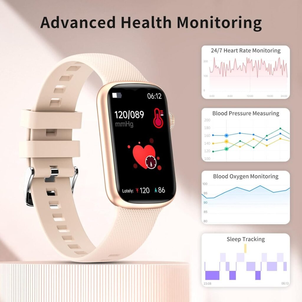 YoYoFit Health and Fitness Tracker with 24/7 Heart Rate, Blood Pressure, Blood Oxygen SpO2, Step  Sleep Tracking, IP68 Waterproof Activity Trackers and Smart Watches for Women Men Android iOS