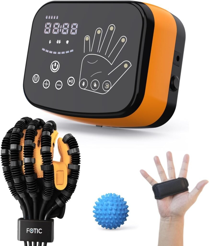 FOTIC Hand Rehabilitation Robot Gloves - Electric Stroke Therapy Equipment for Hemiplegia Arthritis Dysfunction Recovery