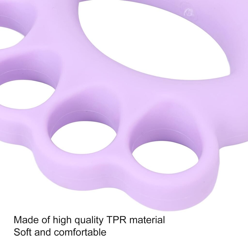 Hand Recovery Strengthener Tool, Rehabilitation physiotherapy training, Relieve Hand Cramps, Finger Holes Grip Exerciser, Purple 50LB