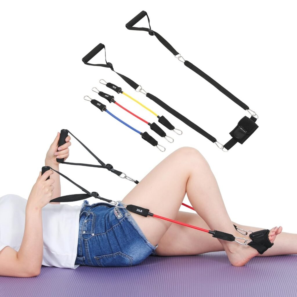 JFMkaer Knee Replacement Recovery Aids, Hip/Knee Rehabilitation Equipment After Knee Surgery - Leg Stretcher Exercise Improve Mobility and Flexibility for Knee Pain