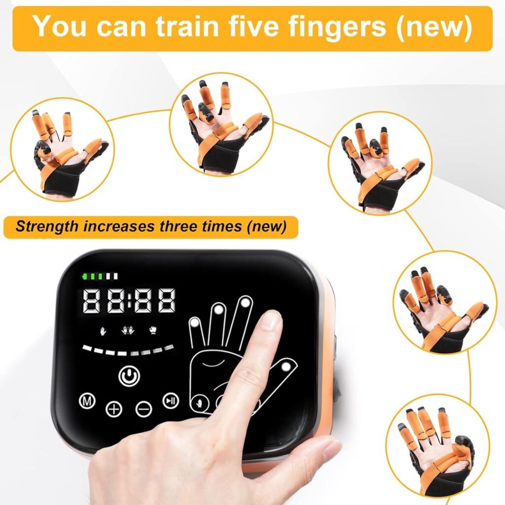 MZU Upgraded Hand Function Workout Recovery Device,Ahrthritis Hemiplegia Stroke Cerebral Palsy Patients Rehabilitation Robot Gloves,Physiotherapy Rehab Trainer,Massager Machine Orthosis Products