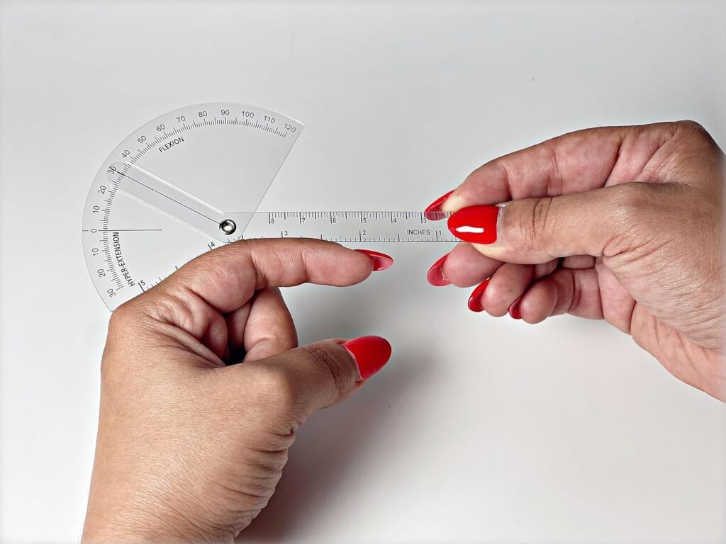 Precision Finger Goniometer for Rehab, Physical Therapy, Fitness - Accurate Measurement Tool for Finger Range of Motion, Flexion  Extension - Track Progress, Improve Hand Mobility, Finger Flexibility