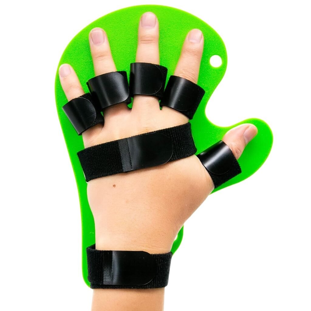 PSNOO Hand Splint with Wrist and Hand Brace for Stroke Rehabilitation, Injuries, Surgery Recovery, Finger Mobility and Hand Therapy - Fits Both Right and Left Hand