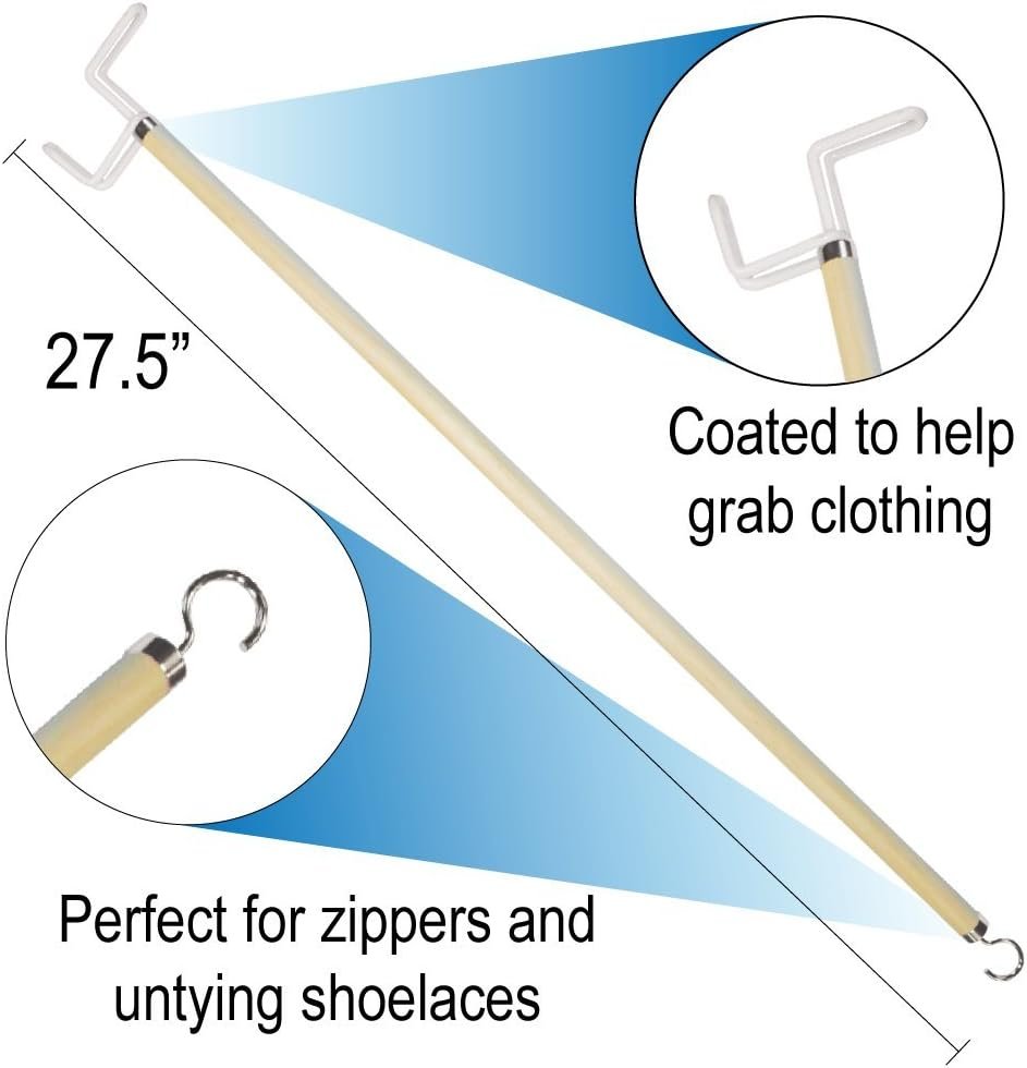 Rehabilitation Advantage Premium Hip/Knee Replacement Kit - 7 Pieces, Includes 26 Reacher