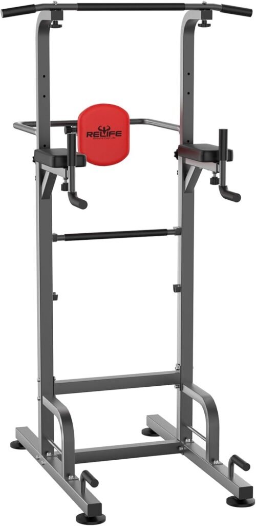 RELIFE REBUILD YOUR LIFE Power Tower Pull Up Bar Station Workout Dip ...