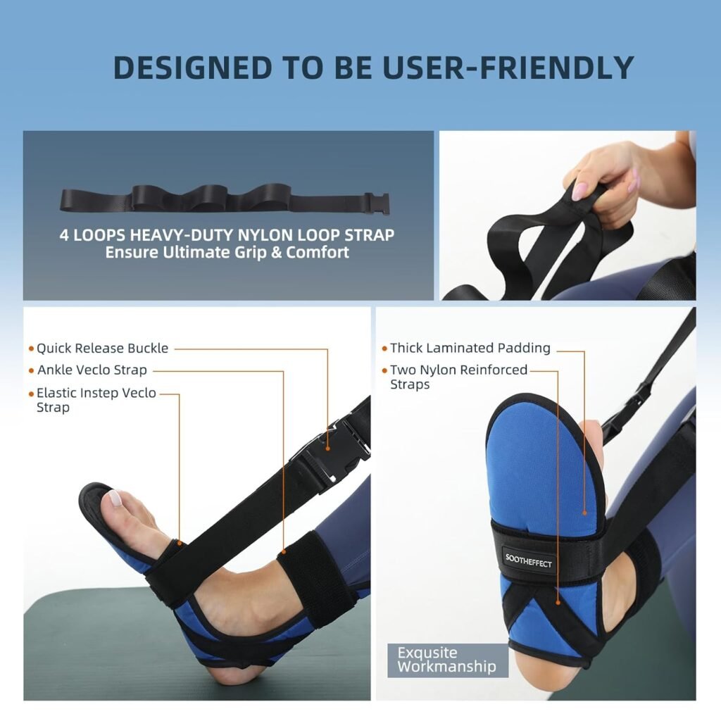 SOOTHEFFECT Knee Replacement Recovery Aids After Surgery, Increasing Range of Motion, Hip  Knee Rehabilitation Equipment, Improving Mobility  Flexibility, Hamstrings Stretcher, Leg Exercise for Knee Pain Relief