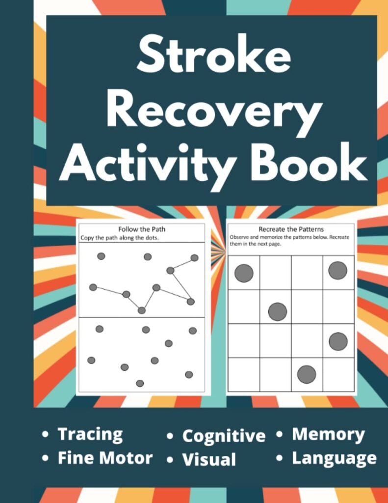 Stroke Recovery Activity Book - Puzzles Workbook for Traumatic Brain Injury  Aphasia Rehabilitation - Large Print     Paperback – Large Print, April 19, 2022