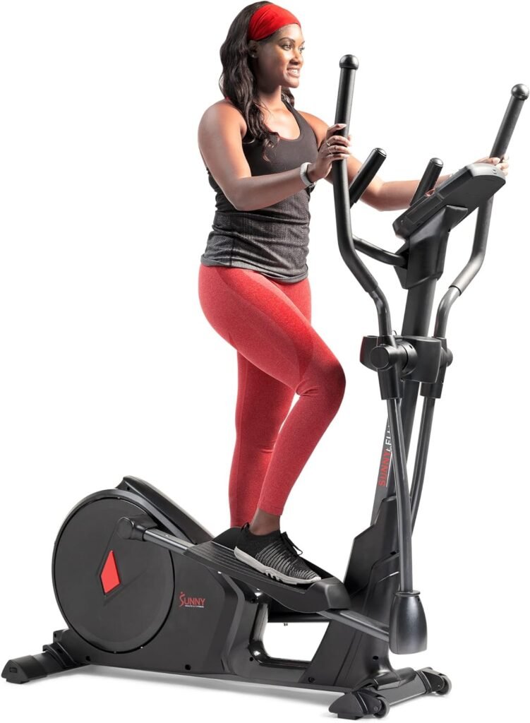 Sunny Health  Fitness Elliptical Cross Trainer Exercise Machine, Full Body Low-Impact and 24-Unique Workout Modes with Optional Exclusive SunnyFit App and Enhanced Bluetooth Connectivity