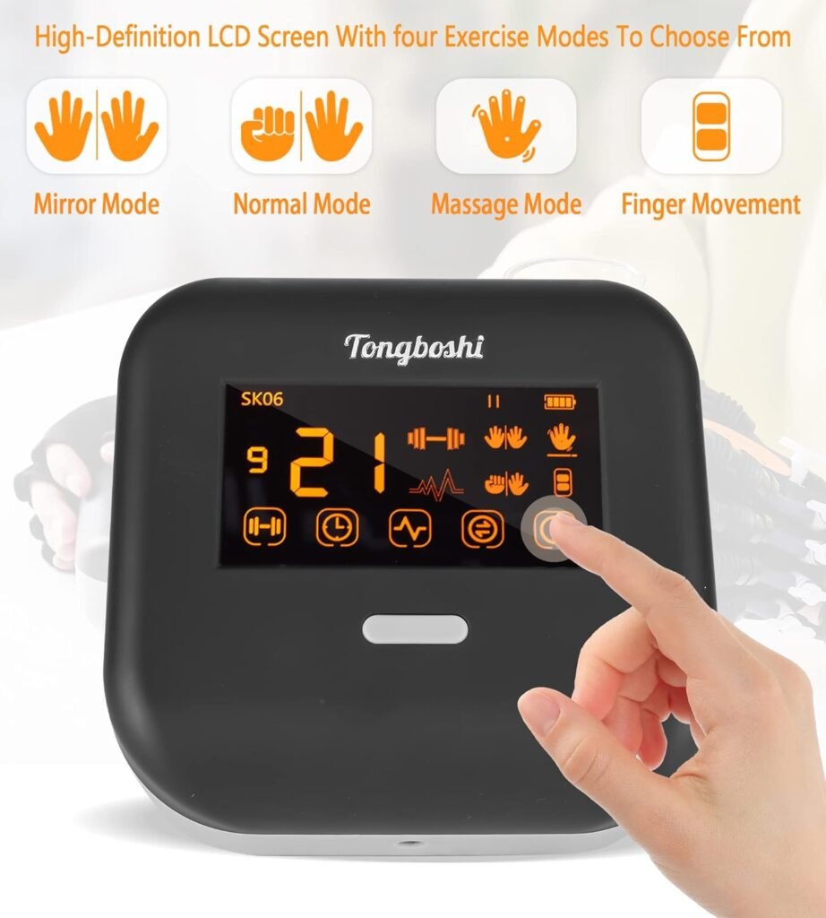 TONGBOSHI 2023 New Rehabilitation Robot Gloves Upgrades Hand Stroke Recovery Equipment with 4 Workout Modes and Hand Massage