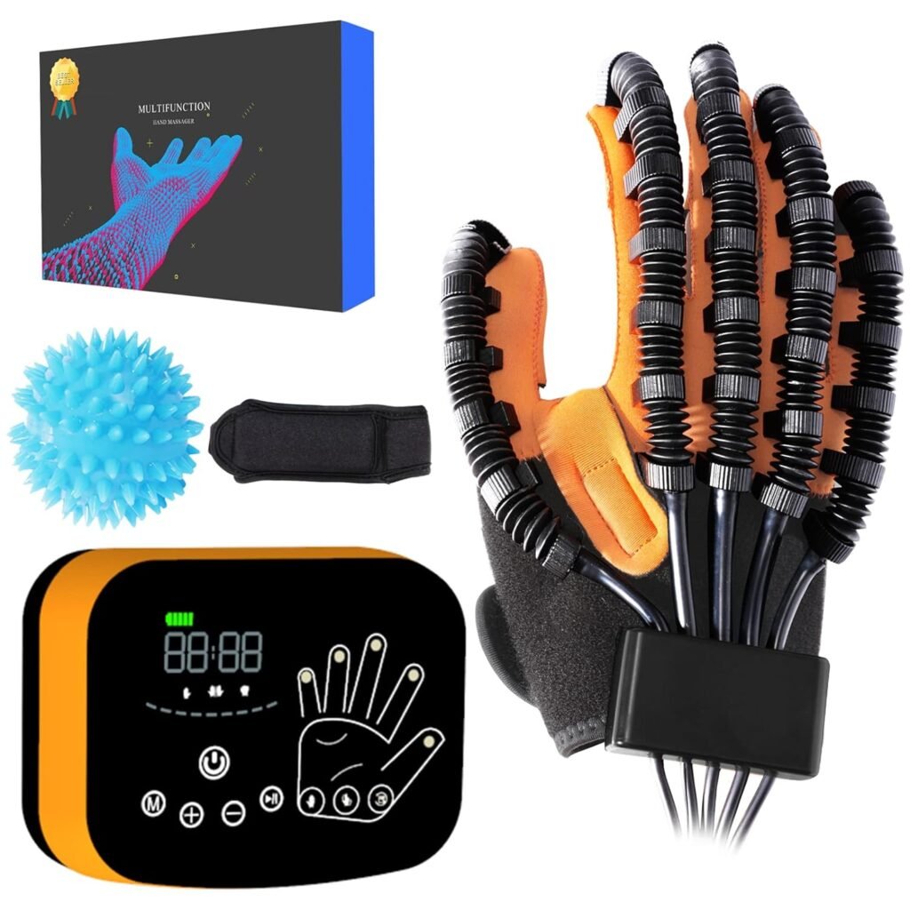 Upgraded rehabilitation robotic gloves for hempiplegia stroke paralysis arthriti patient physical reabilitech ,finger and hand function workout recovery device,massager machine gloves orthosis products