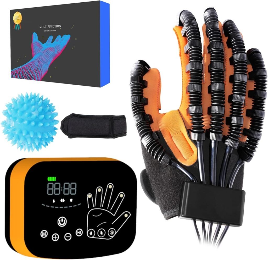 YIOCHOS Upgraded Finger and Hand Function Rehabilitation Gloves for Stroke Excersise, Robotic Hand for Cerebral Palsy Finger Treat, Rehab Equipment for Hemiplegia, Hand Recovery Glove.