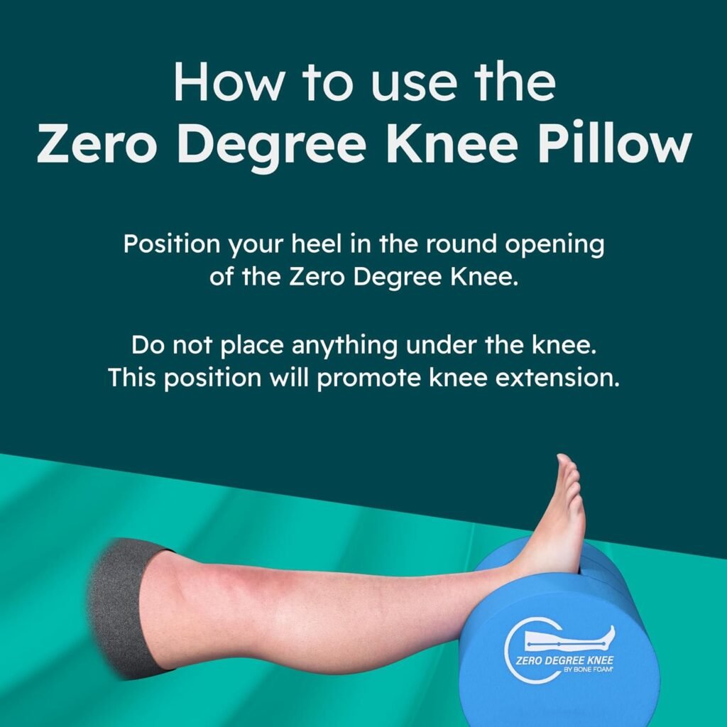 Zero Degree Knee Pillow - Surgery Knee Pillow - Knee Rehab - Foam Wedge - Physical Therapy