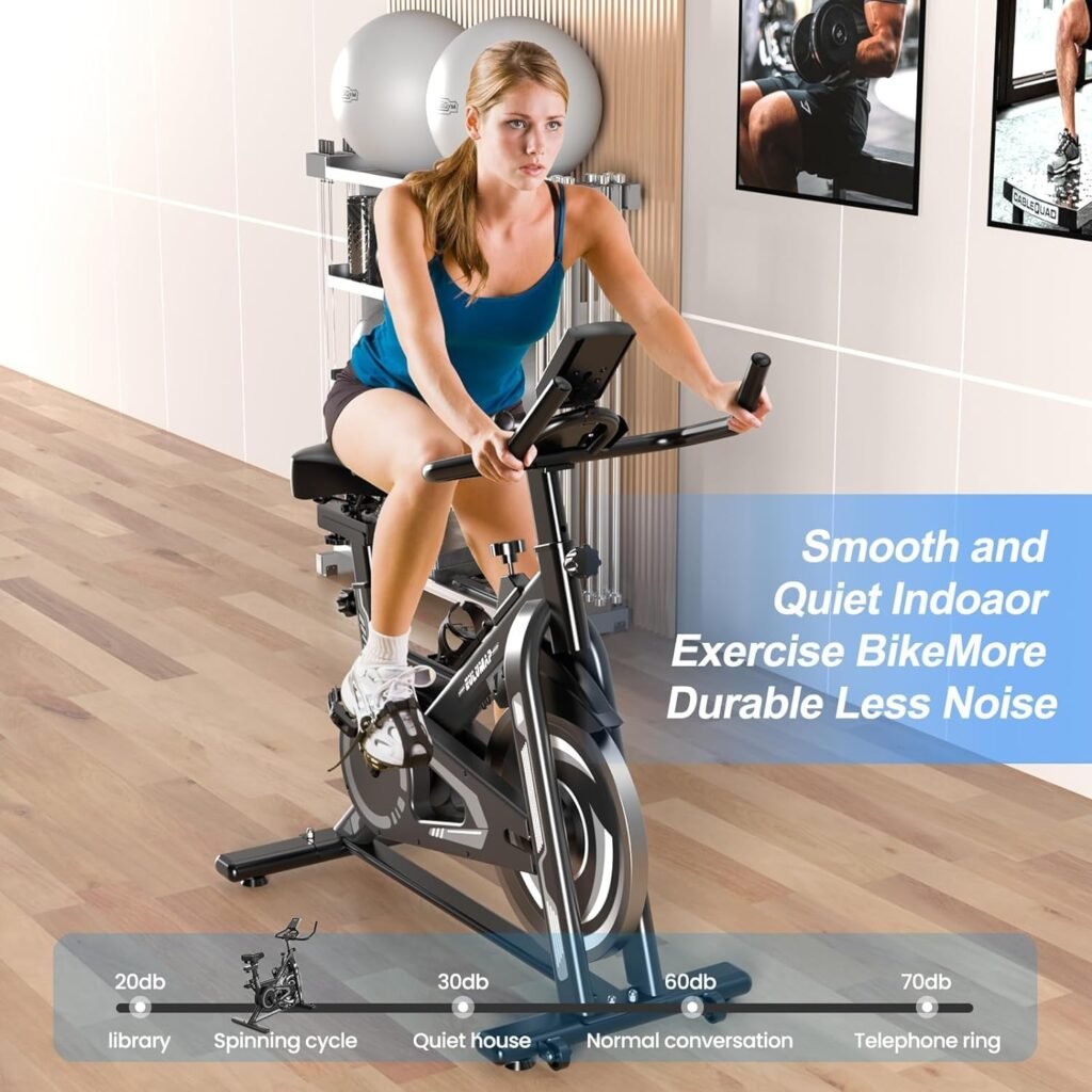 Exercise Bike-Indoor Cycling Bike Stationary Bike for Home, Workout bike With Comfortable Seat Cushion and Digital Display (GrayBlack)