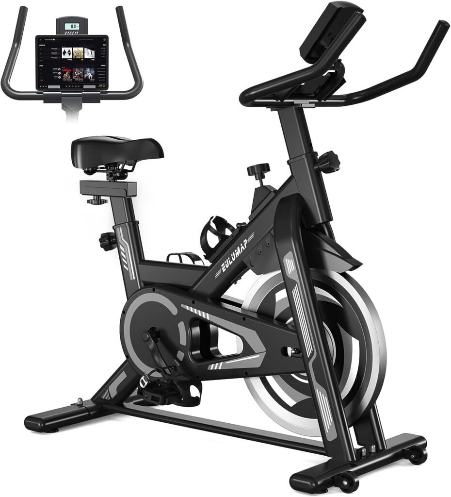 Exercise Bike-Indoor Cycling Bike Stationary Bike for Home, Workout bike With Comfortable Seat Cushion and Digital Display (GrayBlack)