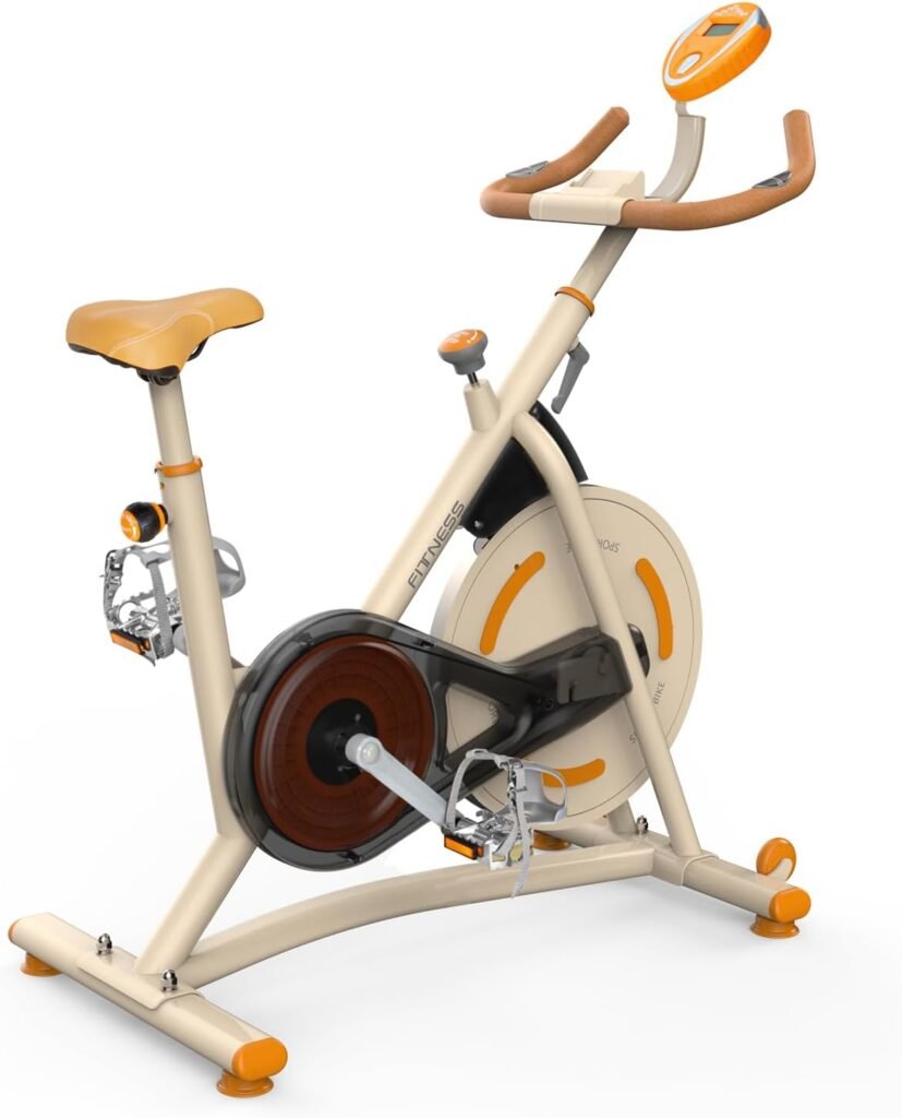 Exercise Bike, Stationary Excersize Bicycle Indoor, Magnetic Resistance Belt Drive Sport Workout Cycling Bike for Home Cardio Gym