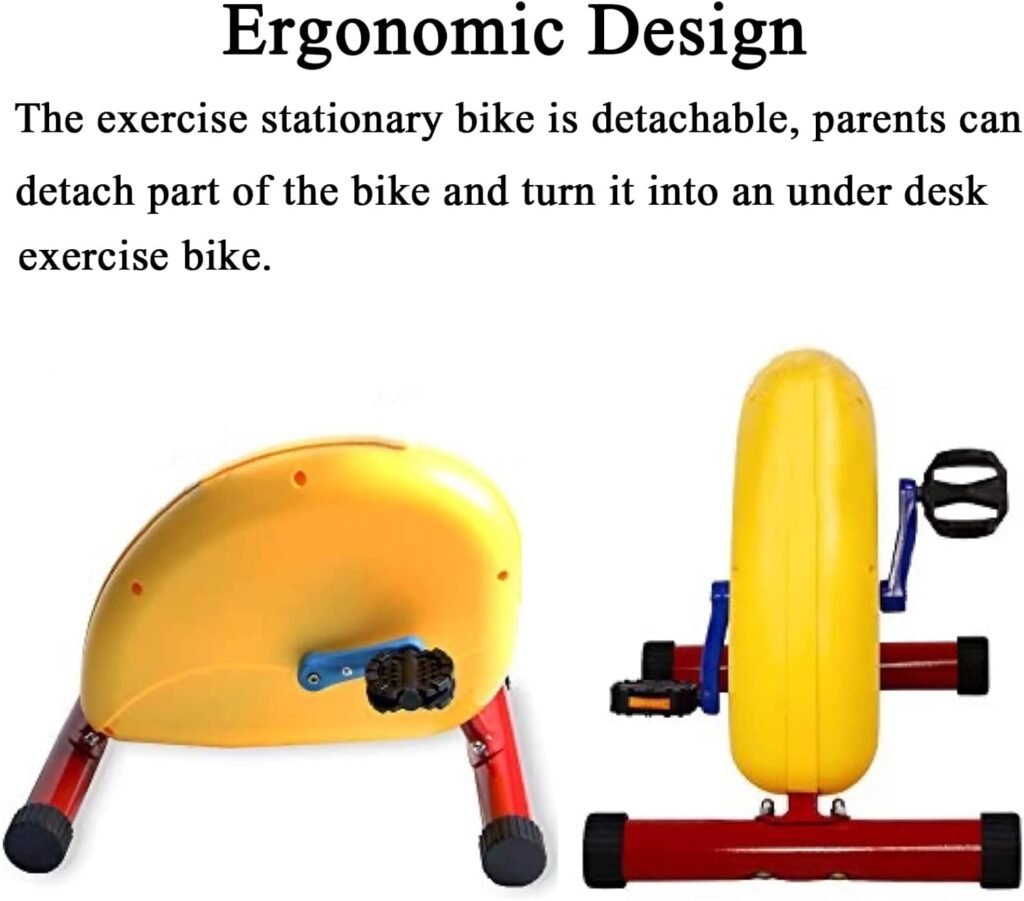 Exercise Bikes for Kids, Childrens Fitness Exercise Equipment, Adjustable Seat Mini Kids Exercise Bike Equipment Treadmill for Boys Girls Age 3-12 Years