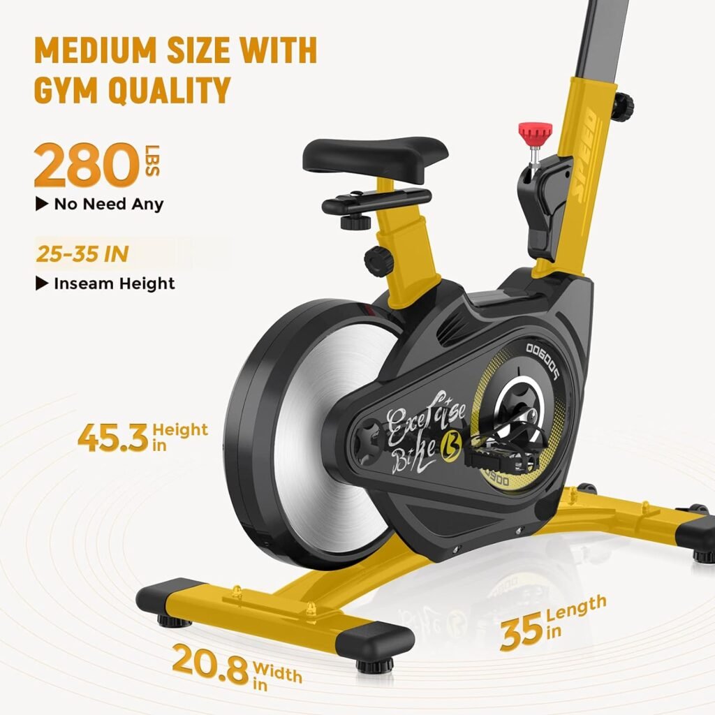 Indoor Exercise Bike pooboo Indoor Cyling Bikes Magnetic Resistance Stationary Bikes with Rear Flywheel and LCD Display for Home Cardio Workout Bikes