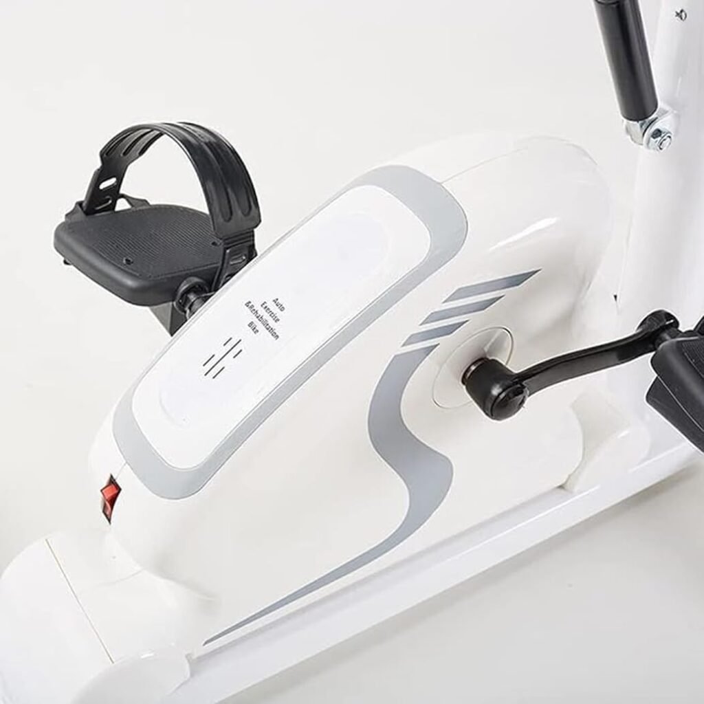 Motorized Pedal Exerciser with Protector Bracket, Electric Exercise Bike with Leg Arm Workout for Elderly Handicapped  Disabled