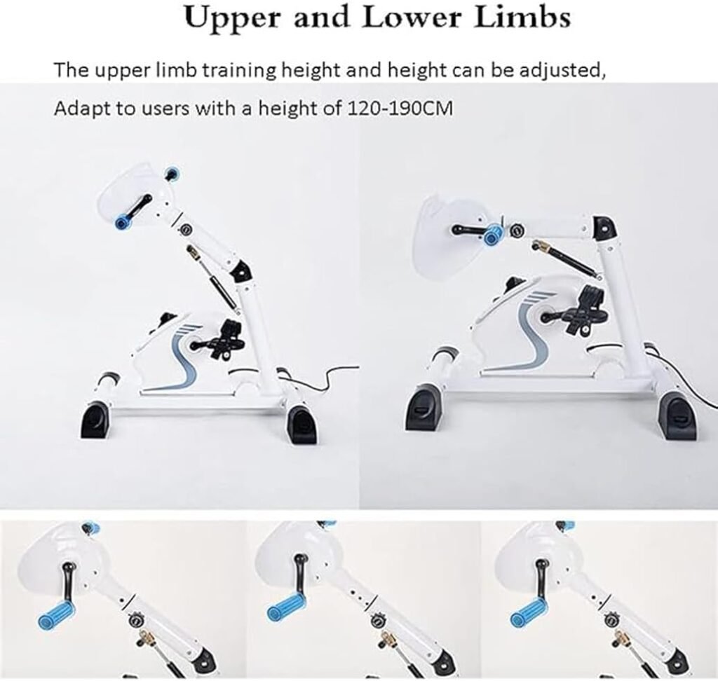 Motorized Pedal Exerciser with Protector Bracket, Electric Exercise Bike with Leg Arm Workout for Elderly Handicapped  Disabled