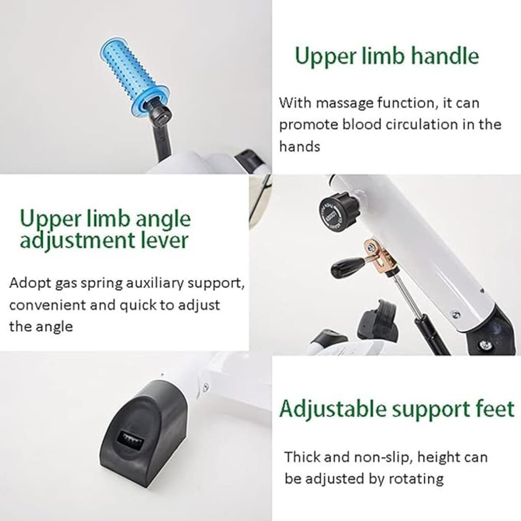 Motorized Pedal Exerciser with Protector Bracket, Electric Exercise Bike with Leg Arm Workout for Elderly Handicapped  Disabled
