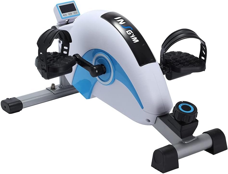 Sitting Mini Exercise Bike - Recumbent Exercise Bikes For Home Steppers Exercise For Seniors While Sitting Under Desk Bike Exercise Equipment Hands Bike Pedal Exerciser IPE210