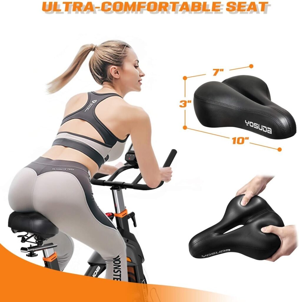 YOSUDA Exercise Bike for Home Magnetic Exercise Bike Stationary 350LB Capacity, Exercise Bike with Bluetooth, Indoor Cycling Bike with Ipad Mount  Comfortable Seat Cushion