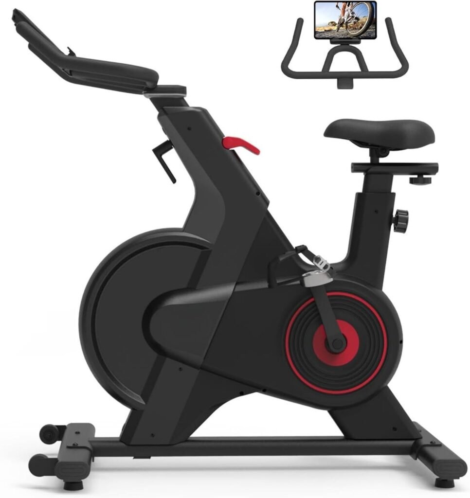 yoyomax Exercise Bike, Magnetic Stationary Bicycle, Indoor Cycling Bike - Fitness Stationary Bicycle Machine with Comfortable Seat Cushion  Digital Display with Pulse