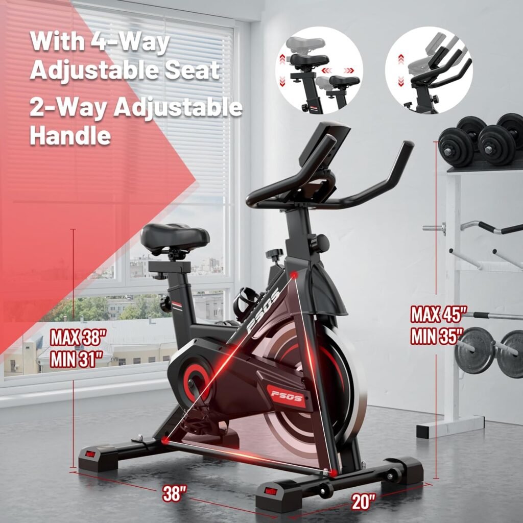 Exercise Bike, Stationary Bikes for Home Indoor Cycling Bike Cycle Bike with Digital Display  Comfortable Seat Cushion