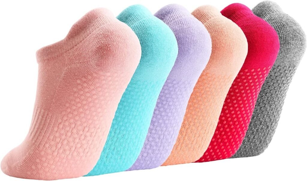 Grip Socks for Women Pilates Non Slip Socks Womens Pilates Socks with Grips for Women Grippers Socks No Slip Socks Women